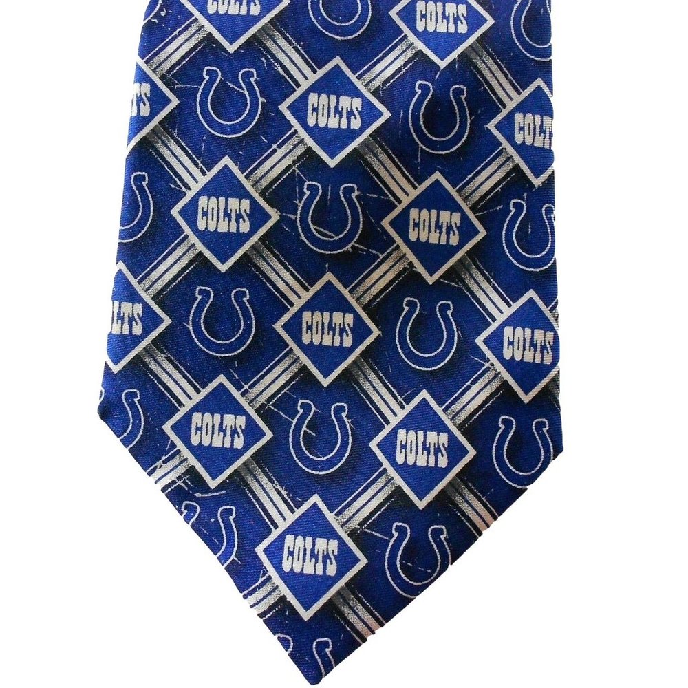 Indianapolis Colts NFL Licensed Necktie Tie Silk Eagle Wings Football Blue